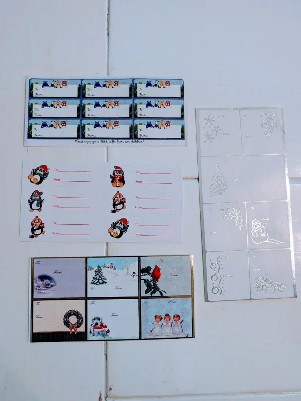 VTG Lot of 450+ Christmas Gift Tags Seals Stickers Craft Retro Holiday Wrapping